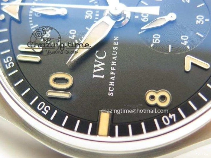 MIROTIME 0320 Pilot Chrono SS IW387808 CF3 ZF 1:1 Best Edition On Brown Leather Strap A Soft 7328